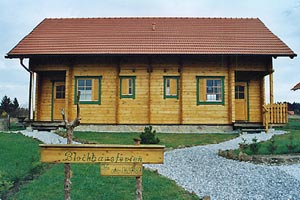 Blockhaus Vorderansicht